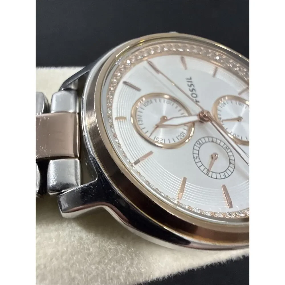 FOSSIL ES-3356 Women’s Wristwatch New Battery! Looks And Runs Excellent!!!